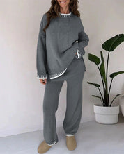 NADINE – ENSEMBLE PULL TRICOTÉ AMPLE ET PANTALON AMPLE
