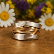 ILONA - BAGUE VINTAGE AVEC FIL DORÉ PLAQUÉ OR