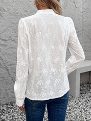 ÉLIANE – BLOUSE MODERNE BRODÉE À MANCHES LONGUES