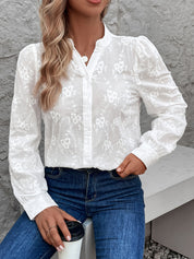 ÉLIANE – BLOUSE MODERNE BRODÉE À MANCHES LONGUES