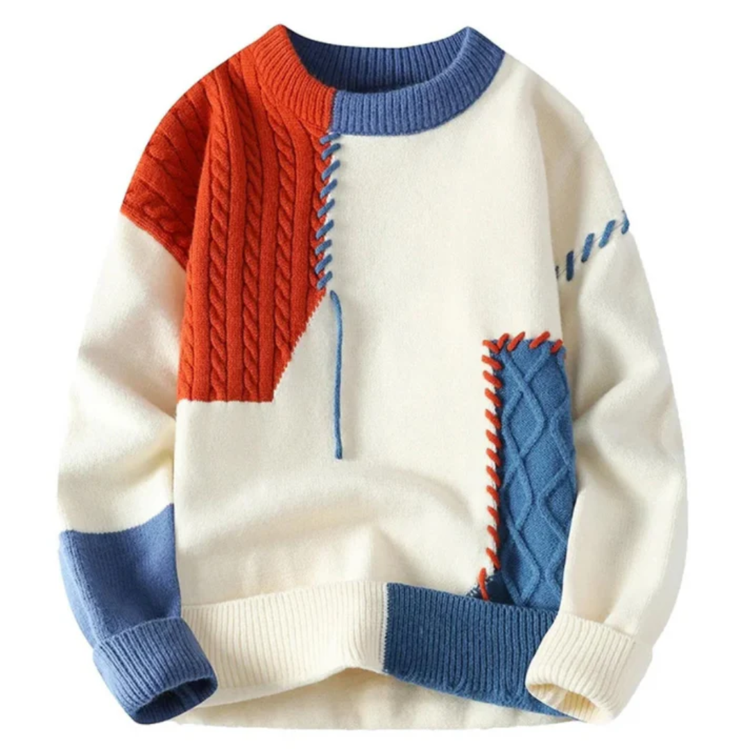 OCÉANE – PULL CLASSIQUE EN PATCHWORK