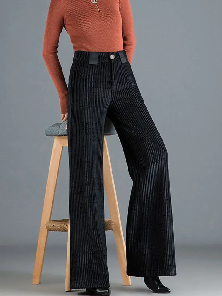 CÉCILIANE - PANTALON EN VELOURS CÔTELÉ TENDANCE