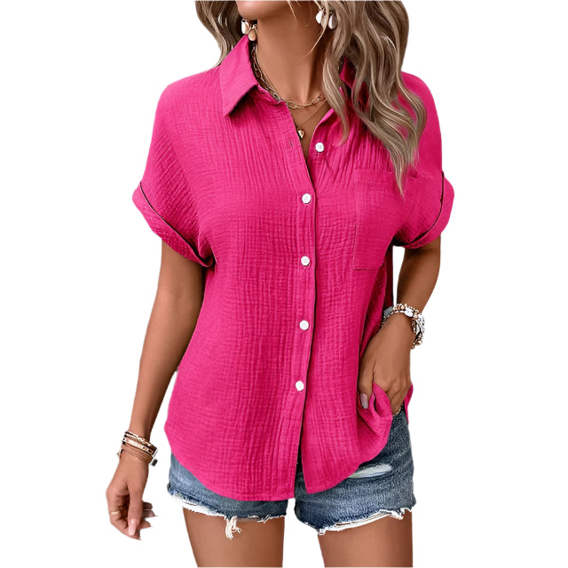 LOUISA – BLOUSE CONFORTABLE À MANCHES COURTES