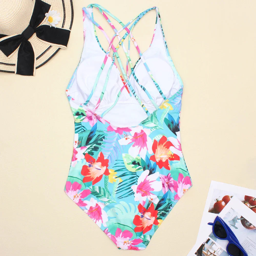 SABRINE – MAILLOT DE BAIN 1 PIÈCE COL V