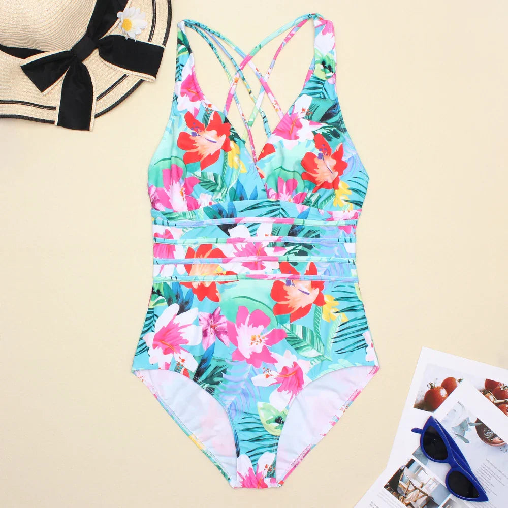 SABRINE – MAILLOT DE BAIN 1 PIÈCE COL V