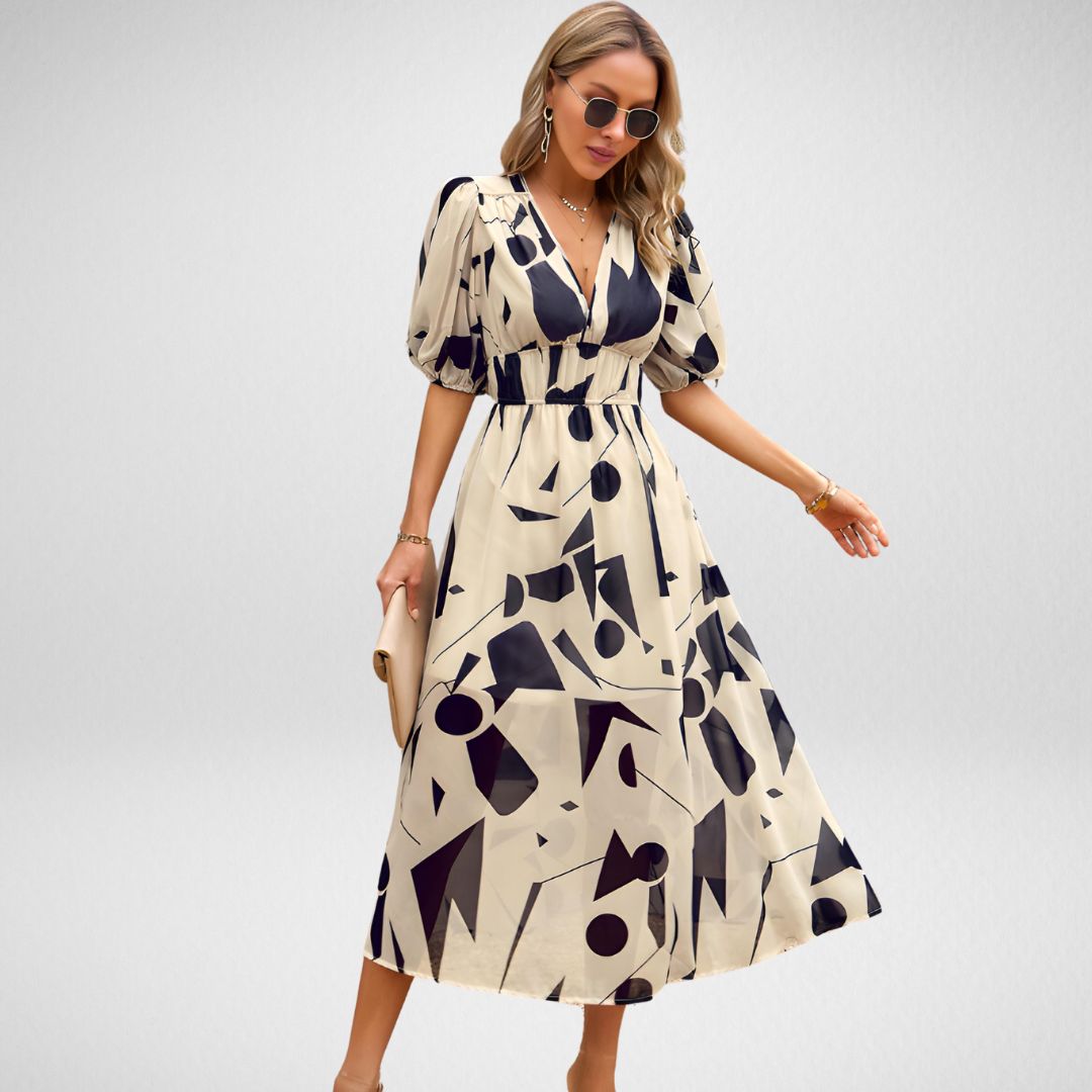 PRISCA – ROBE MIDI FLORALE CLASSIQUE