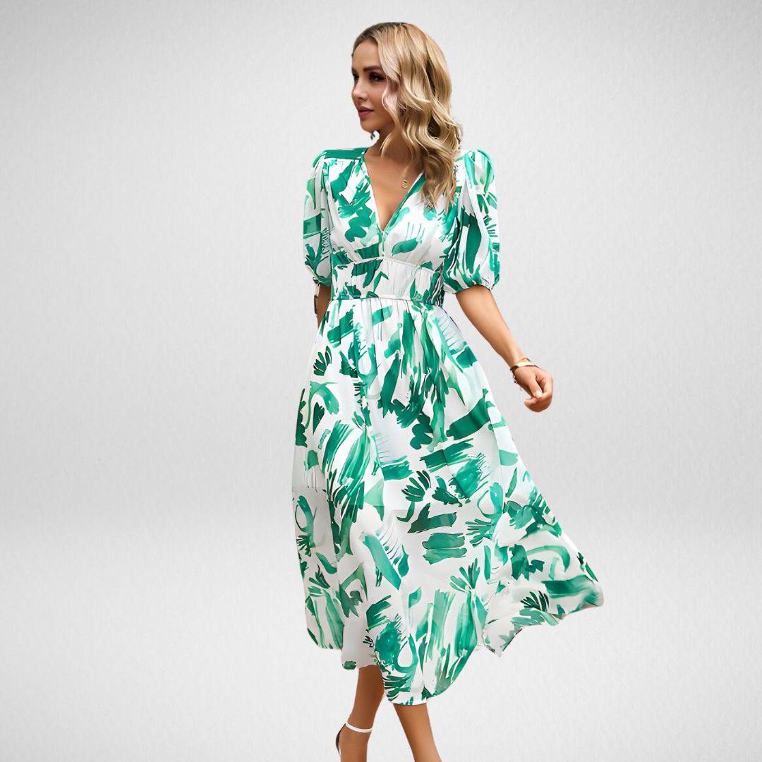 PRISCA – ROBE MIDI FLORALE CLASSIQUE