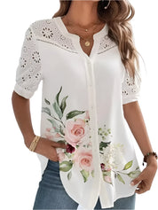 ÉLÉONORE – BLOUSE DÉCONTRACTÉE À MOTIF FLEURI