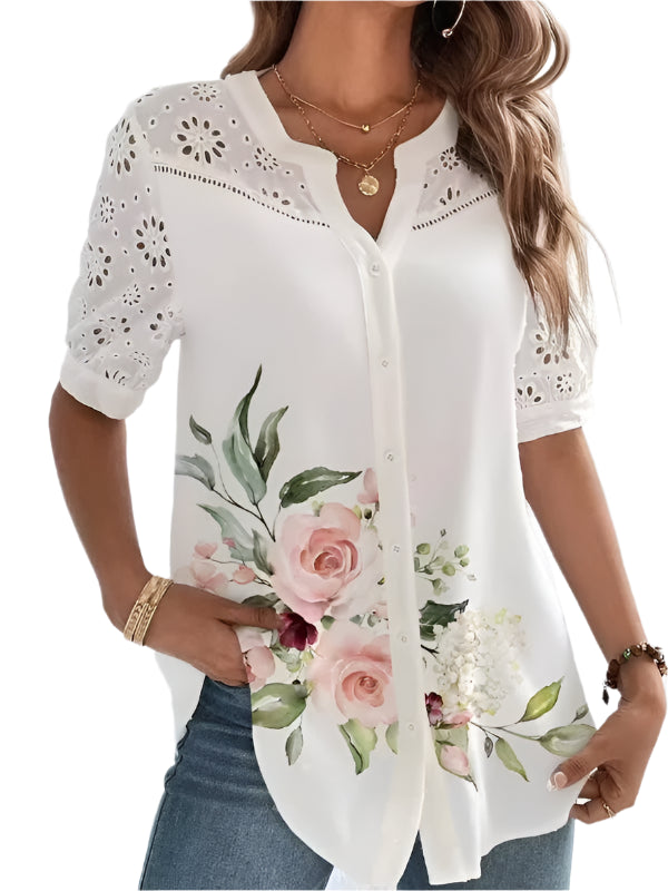 ÉLÉONORE – BLOUSE DÉCONTRACTÉE À MOTIF FLEURI