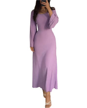 ZÉPHYRINE – ROBE MODERNE EN TRICOT À MANCHES LONGUES
