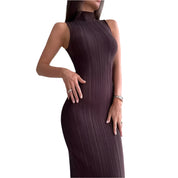 TATIANA – ROBE LONGUE EN TRICOT SANS MANCHES