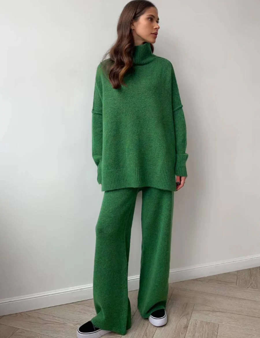 MICHELINE – ENSEMBLE PULL À COL ROULÉ COUPE AMPLE