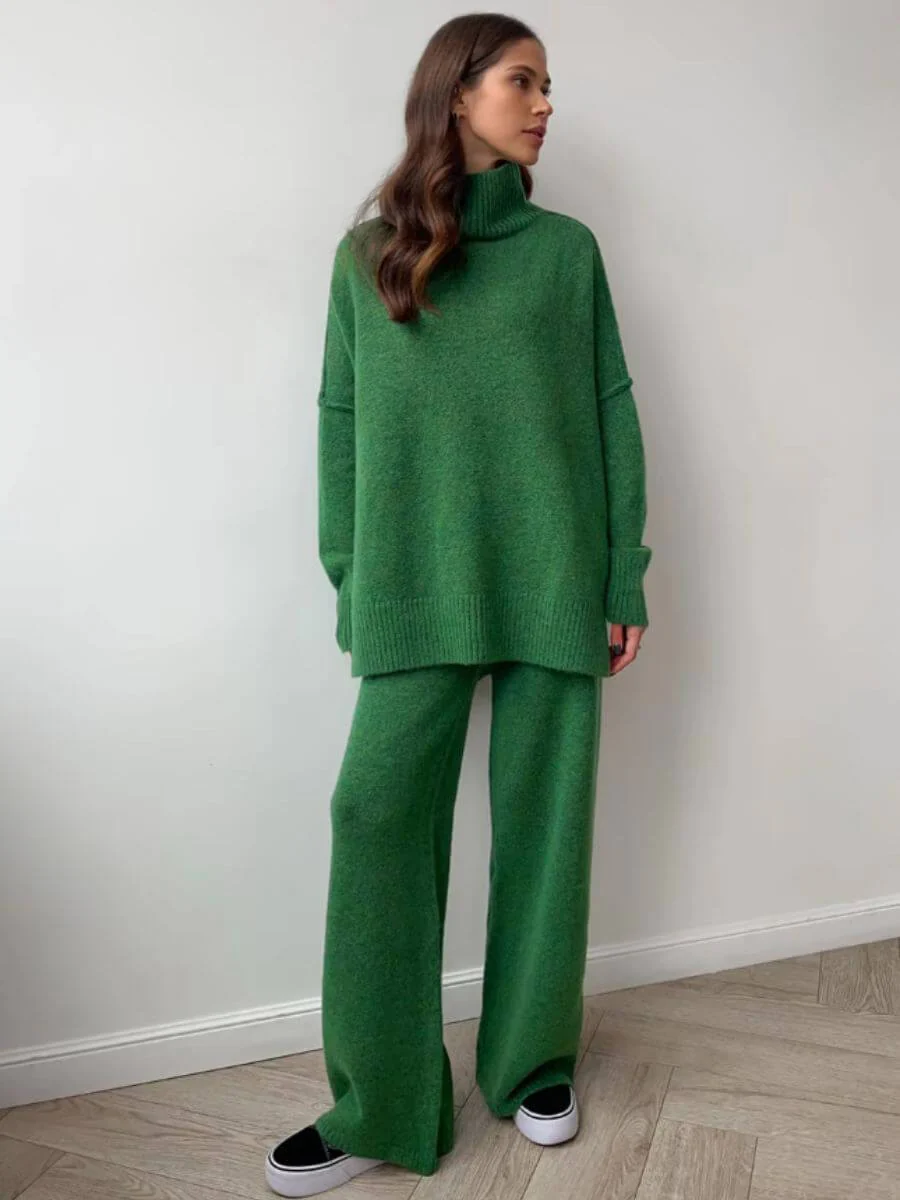 MICHELINE – ENSEMBLE PULL À COL ROULÉ COUPE AMPLE