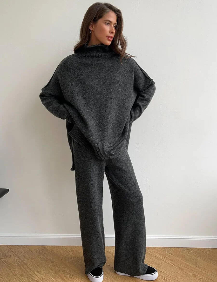 MICHELINE – ENSEMBLE PULL À COL ROULÉ COUPE AMPLE