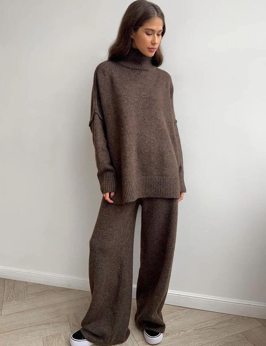 MICHELINE – ENSEMBLE PULL À COL ROULÉ COUPE AMPLE