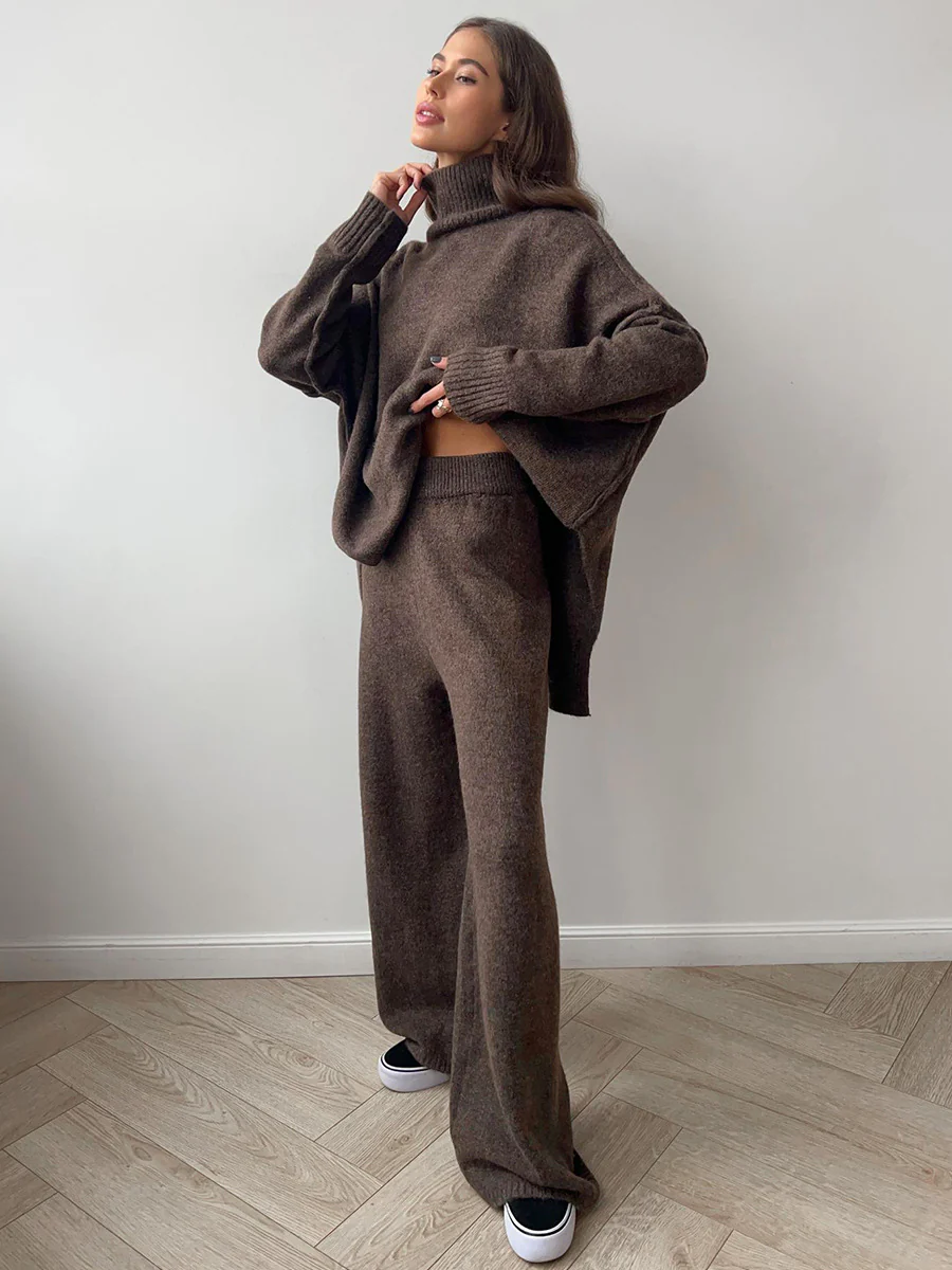 MICHELINE – ENSEMBLE PULL À COL ROULÉ COUPE AMPLE