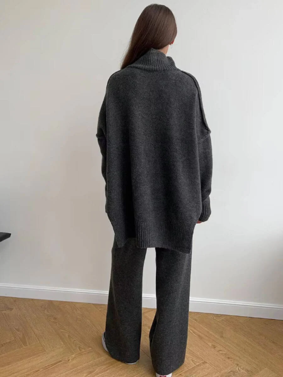 MICHELINE – ENSEMBLE PULL À COL ROULÉ COUPE AMPLE
