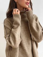 MICHELINE – ENSEMBLE PULL À COL ROULÉ COUPE AMPLE