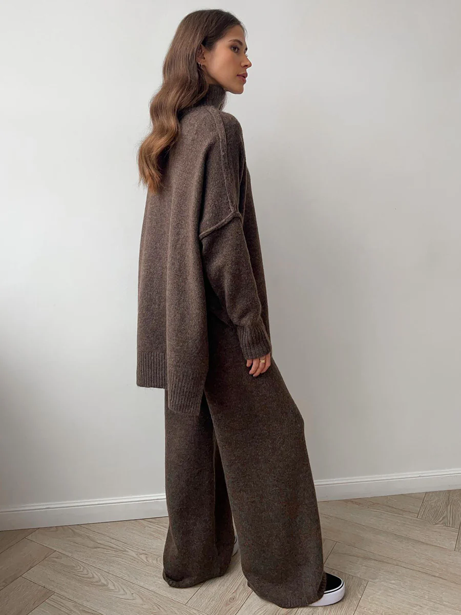 MICHELINE – ENSEMBLE PULL À COL ROULÉ COUPE AMPLE