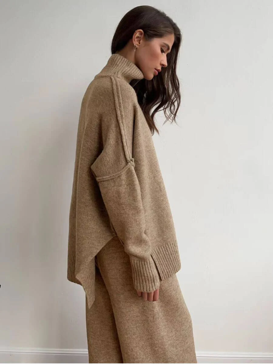 MICHELINE – ENSEMBLE PULL À COL ROULÉ COUPE AMPLE
