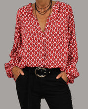 CLARIBEL – BLOUSE CLASSIQUE À COL EN V