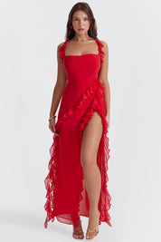ANASTASIE – ROBE LONGUE FENDUE TENDANCE
