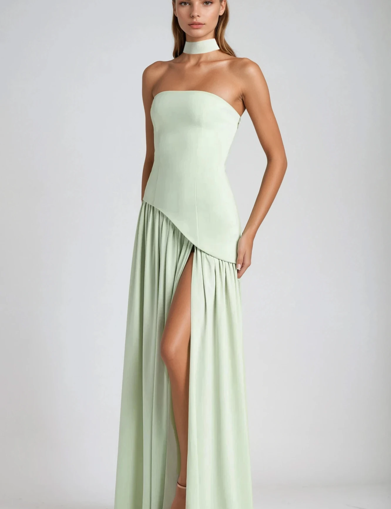 CHANTAL – ROBE LONGUE ÉLÉGANTE FENDUE