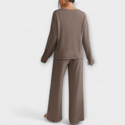 NOËLLE – ENSEMBLE DÉTENTE HAUT ET PANTALON CÔTELÉS
