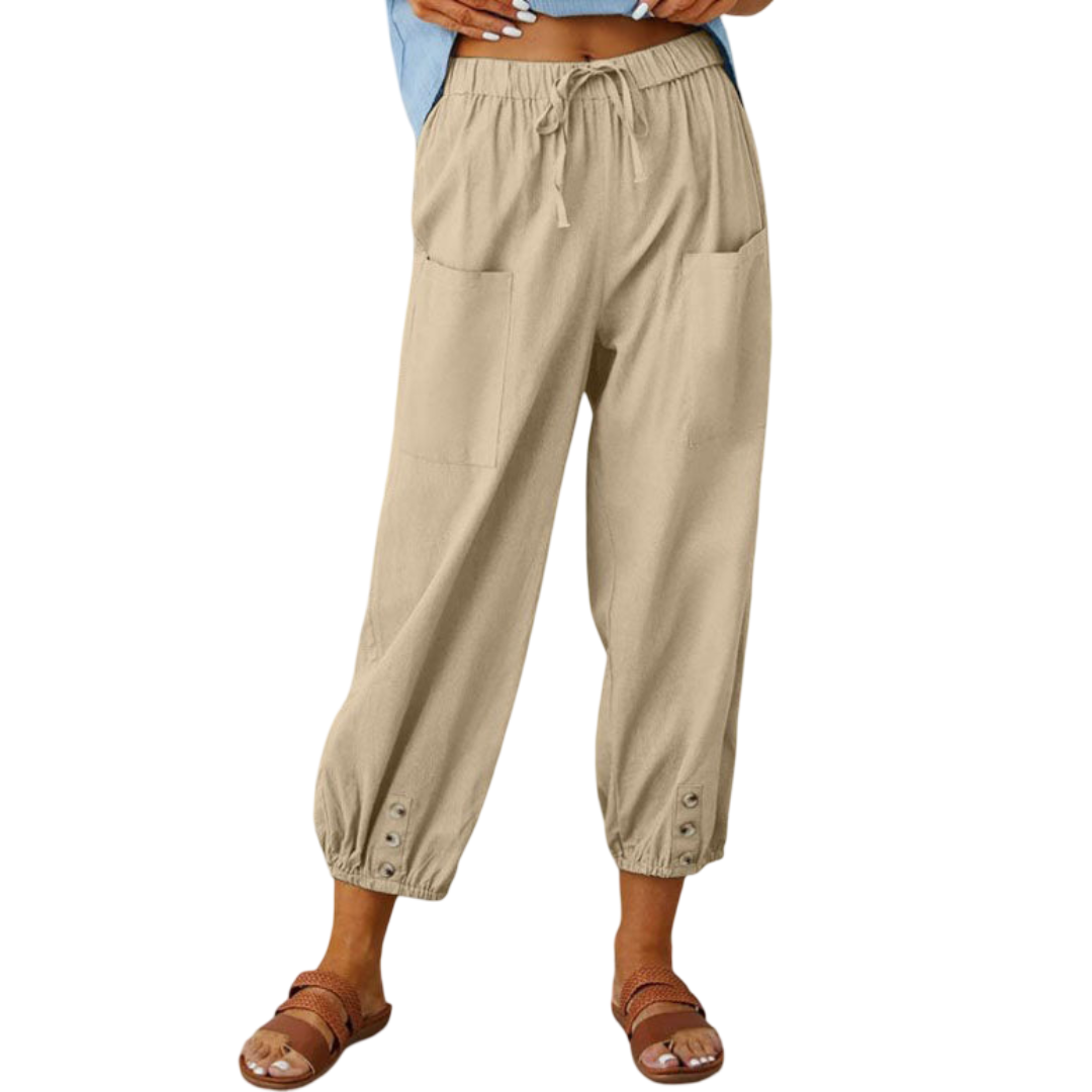 Pantalon ample droit à jambe large