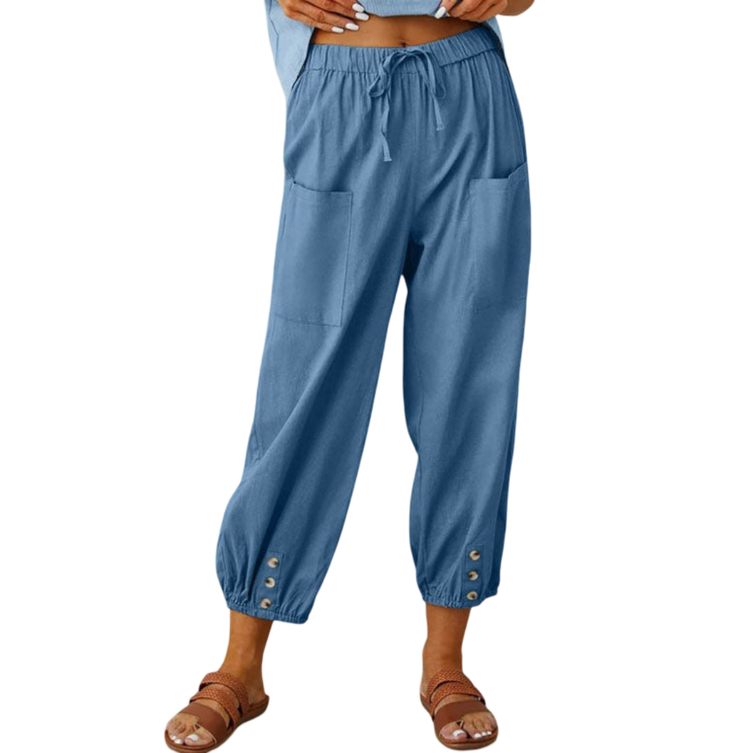Pantalon ample droit à jambe large