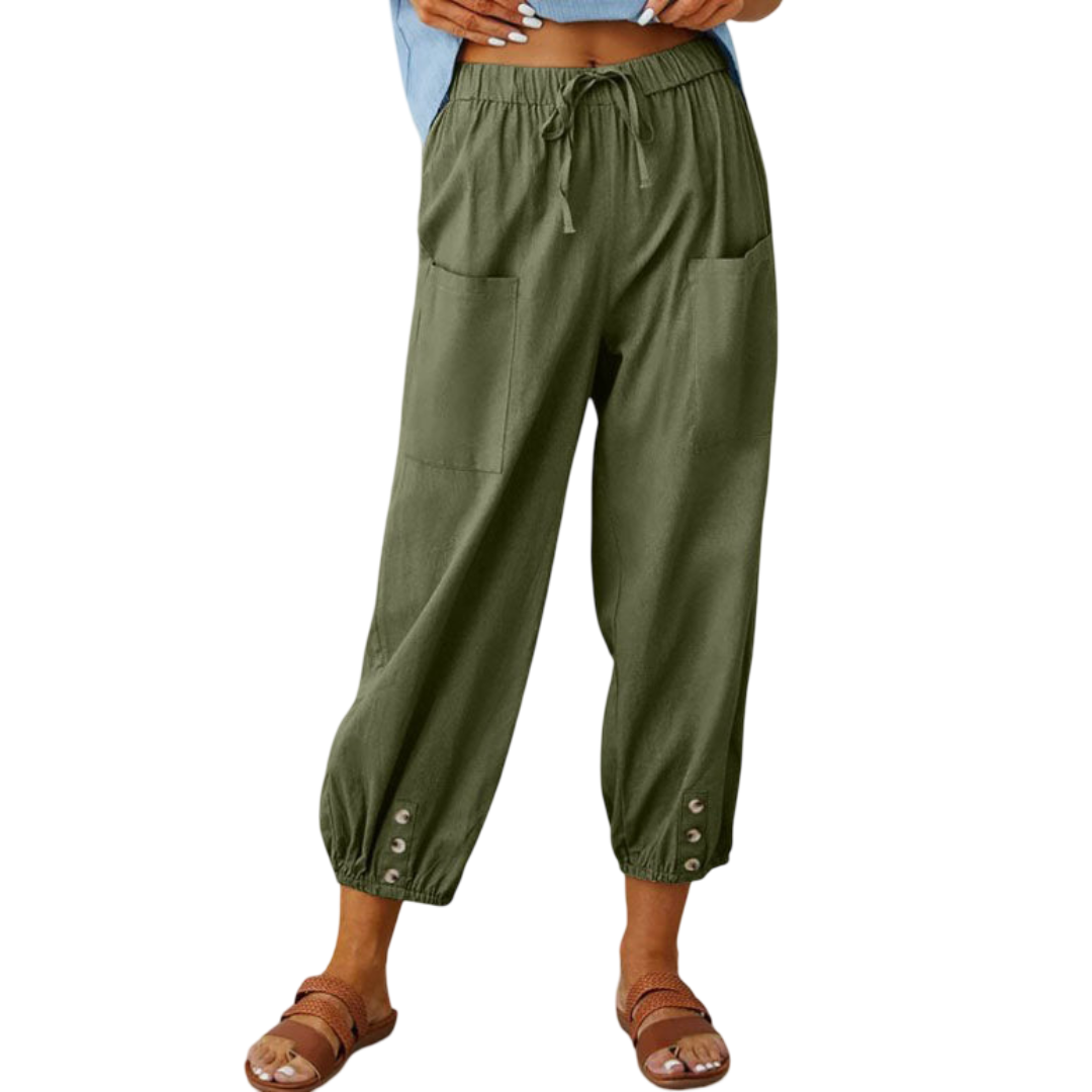 Pantalon ample droit à jambe large