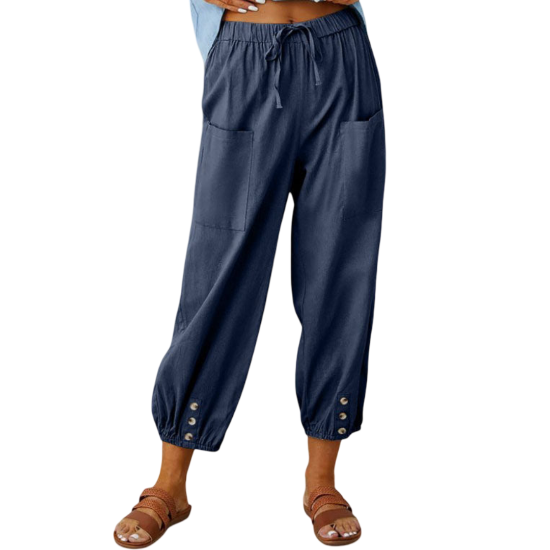 Pantalon ample droit à jambe large