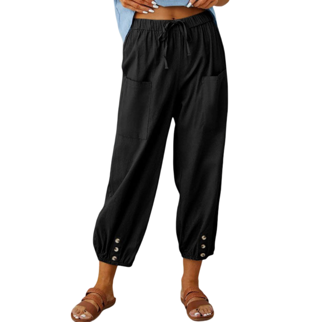 Pantalon ample droit à jambe large