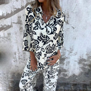 MIRABELLE – ENSEMBLE TOP ET PANTALON IMPRIMÉS